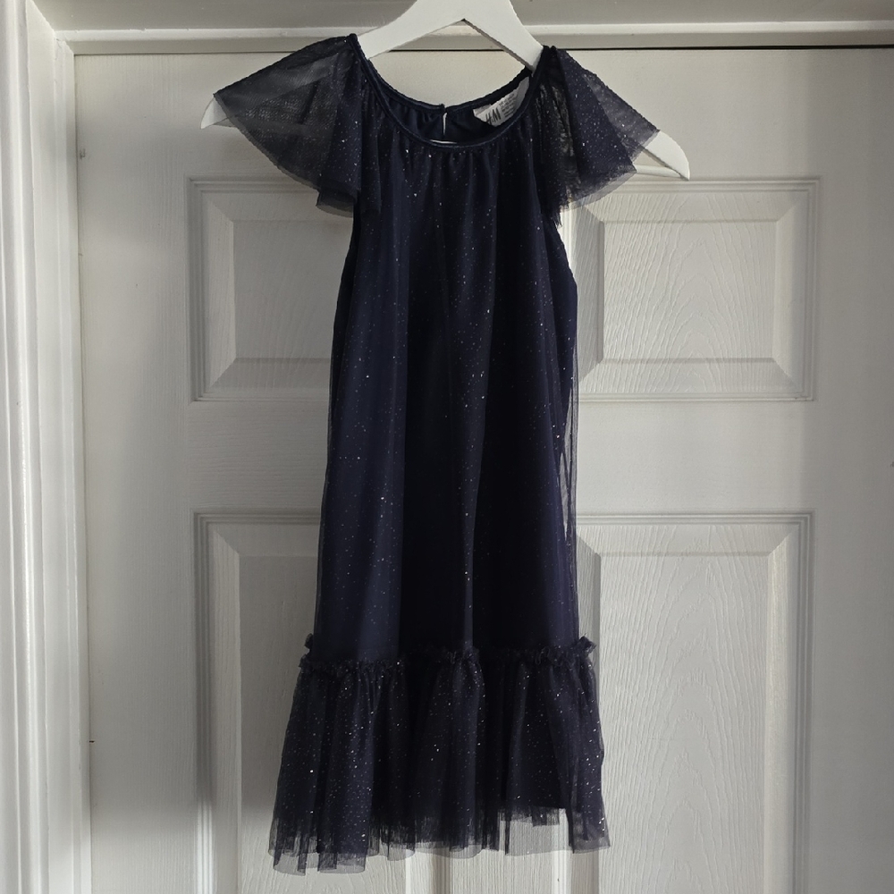 H&M Navy Blue Sparkle Kids Formal Dress